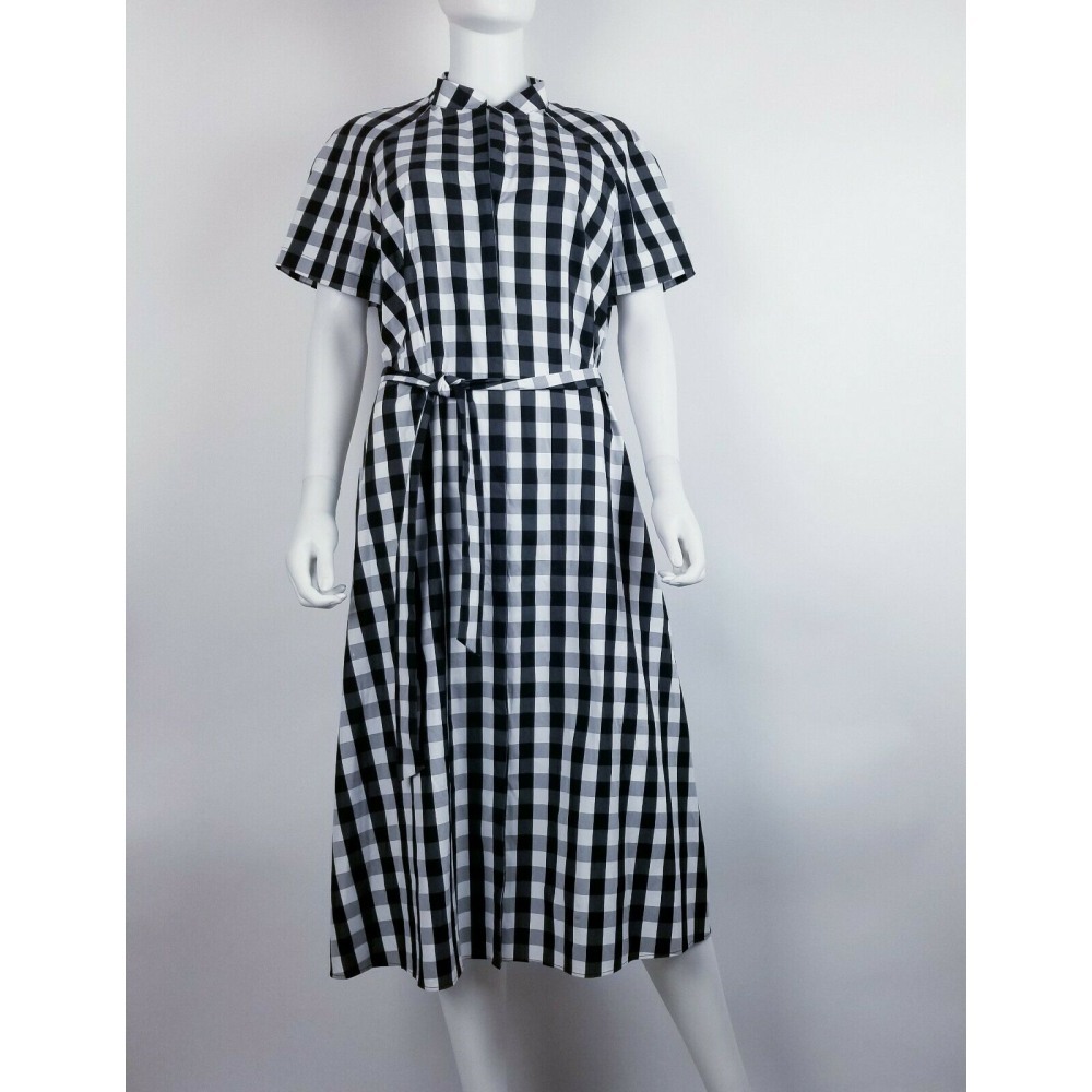 Lafayette 148 Elani Bufflo Check Shirt Dress